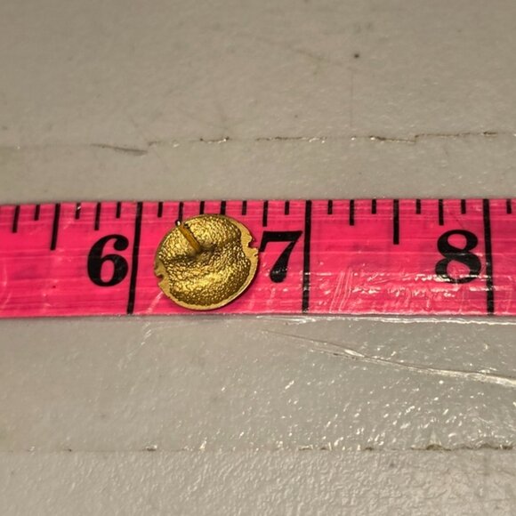 Vintage Two Tone Button Earrings - Picture 3 of 3